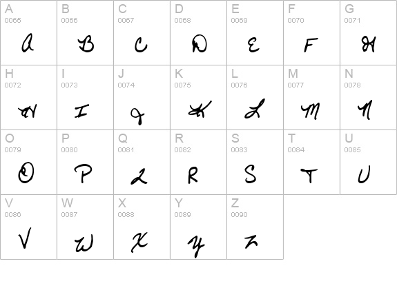 Pierre Tryout uppercase A-Z preview