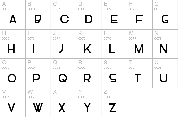 Piescese uppercase A-Z preview