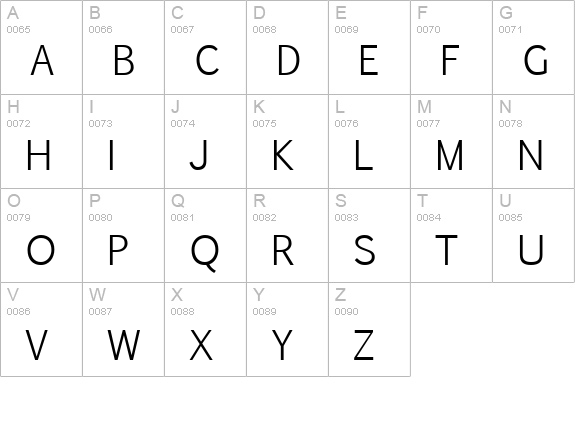 Pigiarniq Light uppercase A-Z preview