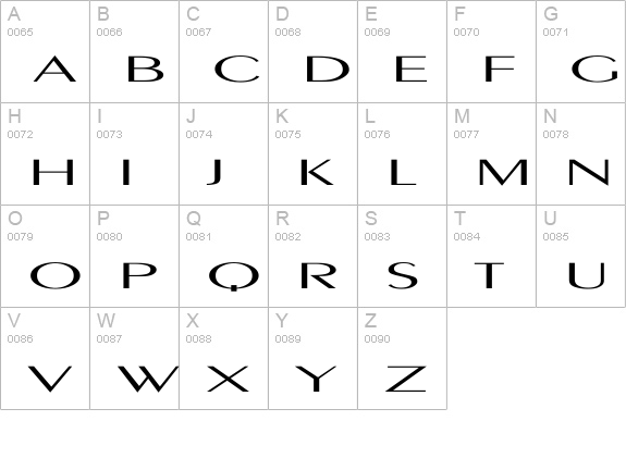PigNoseTyp Wd uppercase A-Z preview