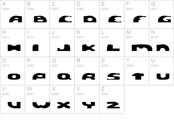 PIGSTY uppercase A-Z preview