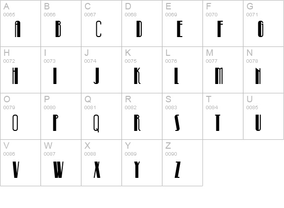 PinballWhizNF uppercase A-Z preview
