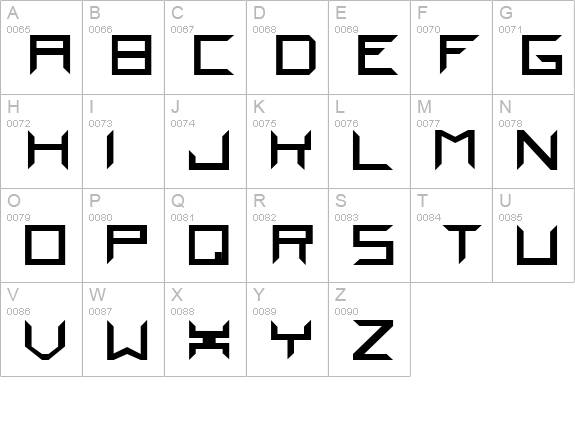PindownA uppercase A-Z preview