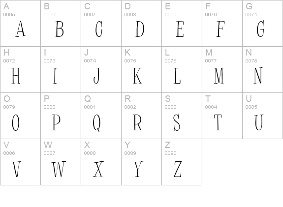 Pine Casual uppercase A-Z preview