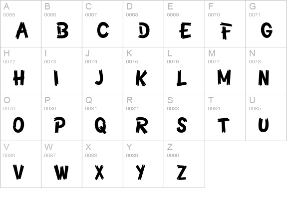 Pineapple Demo uppercase A-Z preview