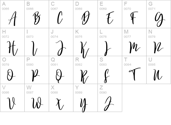 Pink Cream uppercase A-Z preview