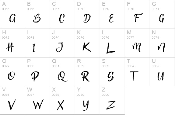 Pink Gladiolus uppercase A-Z preview