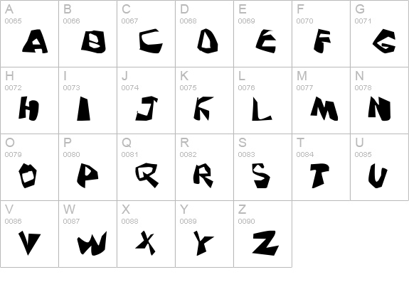 Pink Noise uppercase A-Z preview