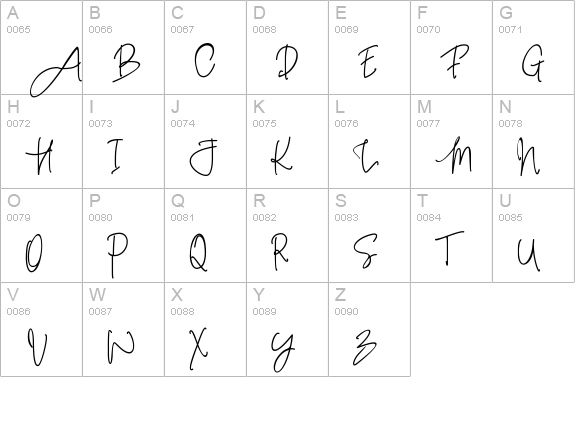 Pink Script uppercase A-Z preview