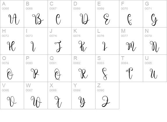 Pinkbird uppercase A-Z preview