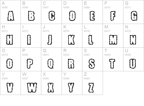 Pinniepoker uppercase A-Z preview