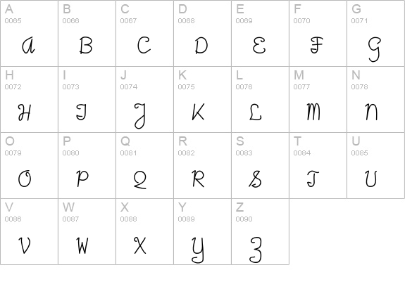 Pinnoccio uppercase A-Z preview
