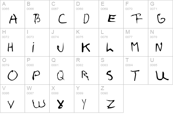 Pio uppercase A-Z preview