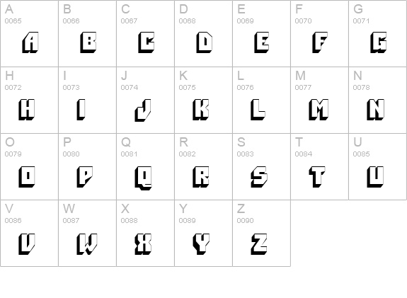 Pioneer Regular uppercase A-Z preview