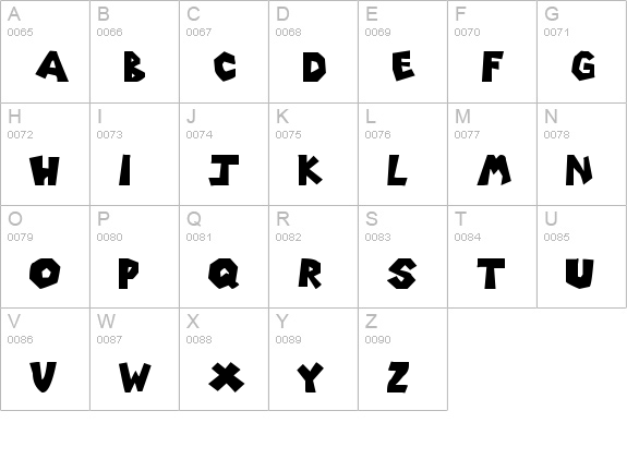 Pipe Dream uppercase A-Z preview