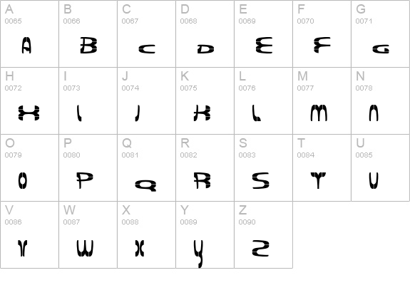 Pipeface uppercase A-Z preview