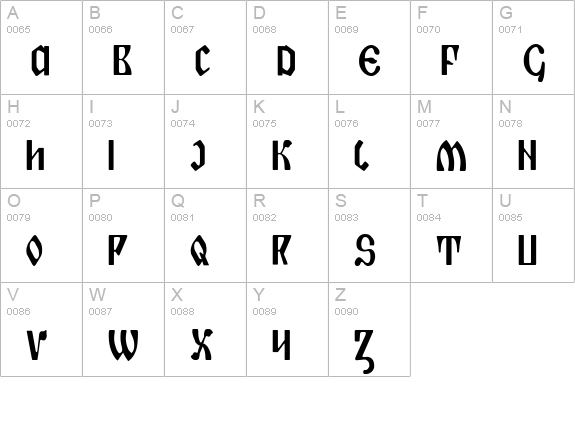 Piper Pie Condensed uppercase A-Z preview