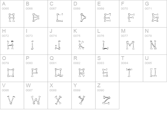 Pirate Regular uppercase A-Z preview