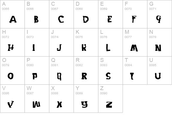 PiratesBlackbeard uppercase A-Z preview