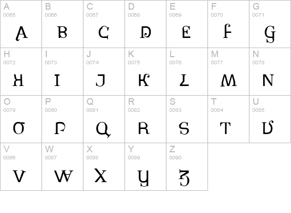 PiratesBonney uppercase A-Z preview