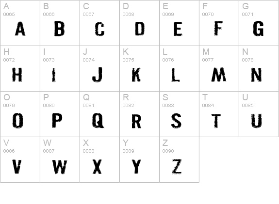Pistolgrip uppercase A-Z preview