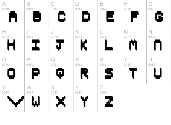 Pixel Book uppercase A-Z preview
