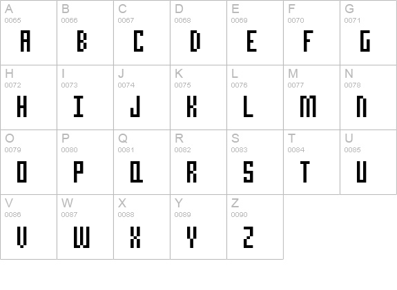 Pixel Classic uppercase A-Z preview