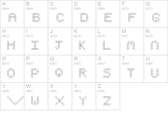 Pixel III Regular uppercase A-Z preview