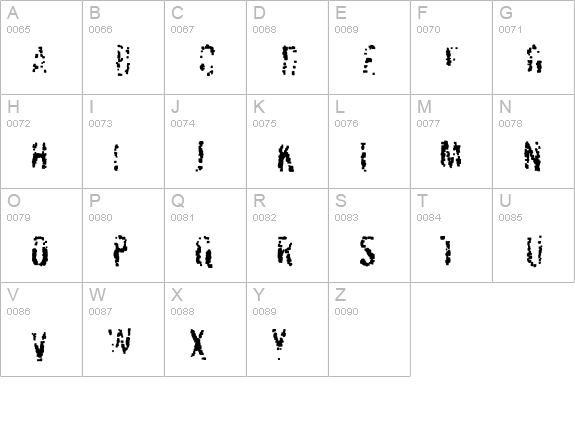 Pixel Shift uppercase A-Z preview