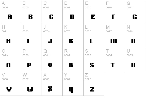 pixelblock Normal uppercase A-Z preview