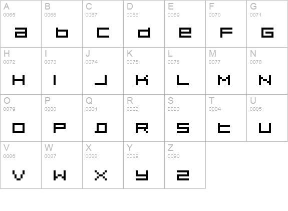 Pixeldust uppercase A-Z preview