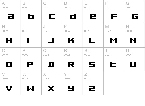 Pixeldust Bold uppercase A-Z preview