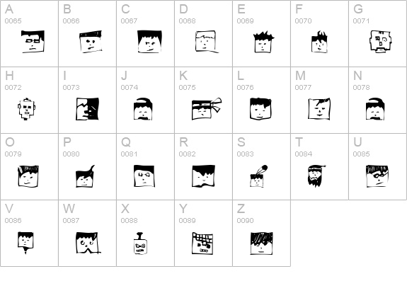 PixelheadHandmadebeta uppercase A-Z preview