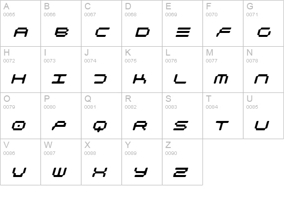PixelpackItalic uppercase A-Z preview