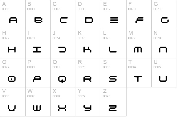 PixelpackRegular uppercase A-Z preview