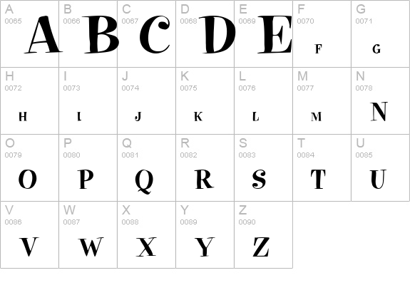 Pixie uppercase A-Z preview
