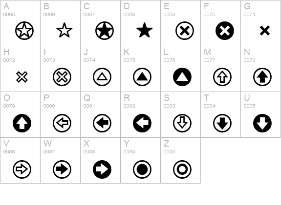 PizzaDude Bullets uppercase A-Z preview