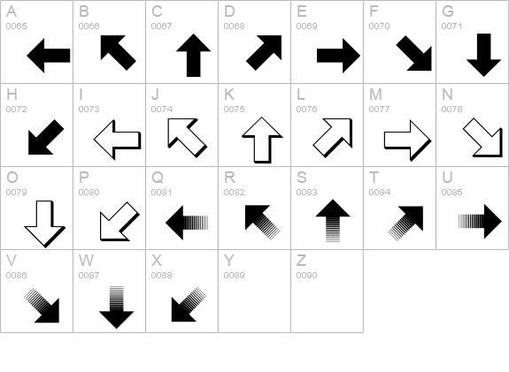 PizzaDude Pointers uppercase A-Z preview