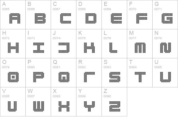 pizzo uppercase A-Z preview