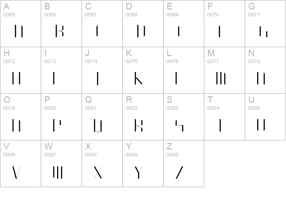 Plain uppercase A-Z preview