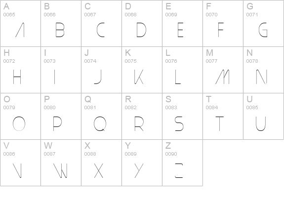 Plain Cred 1978 uppercase A-Z preview