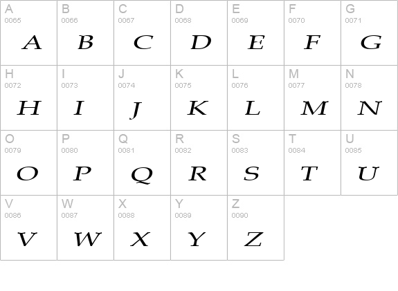 Plain Squashed uppercase A-Z preview