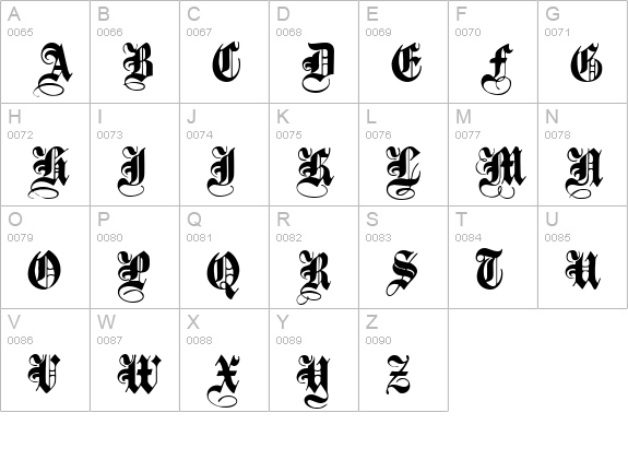 PlainBlack Normal uppercase A-Z preview