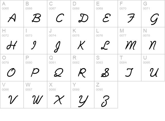 PlainPensle BoldItalic uppercase A-Z preview