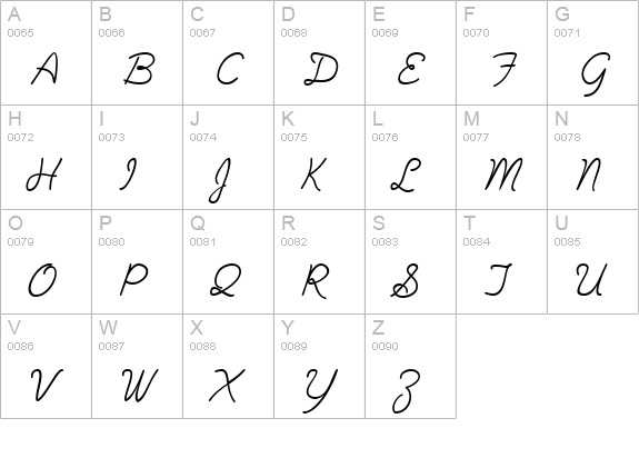 PlainPensle Italic uppercase A-Z preview