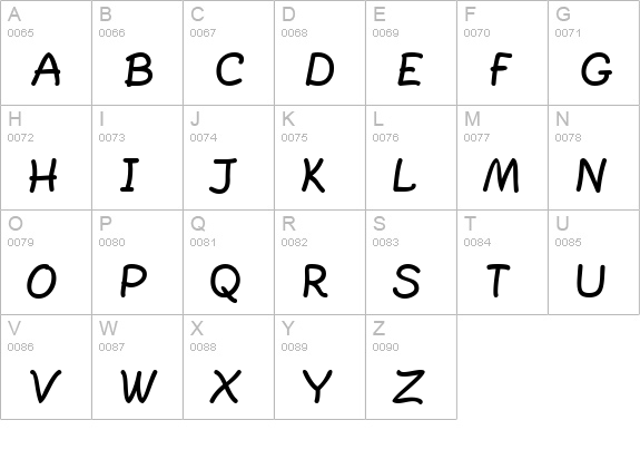 PlainPensleXBold uppercase A-Z preview