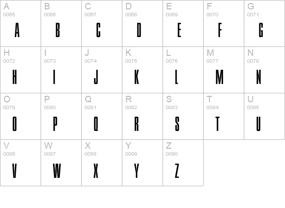 Plakat Light uppercase A-Z preview