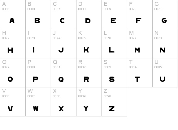Plakatbau uppercase A-Z preview