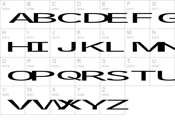 plakativo uppercase A-Z preview