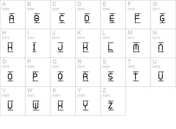 Plamo uppercase A-Z preview